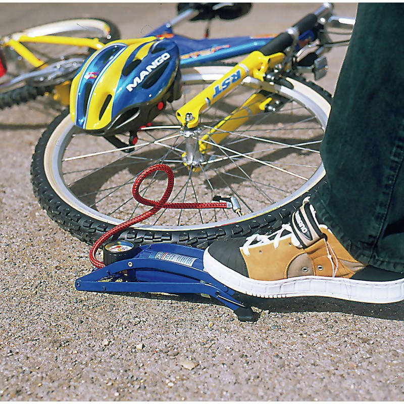 Draper Single Cylinder Foot Pump With Pressure Gauge - 14172