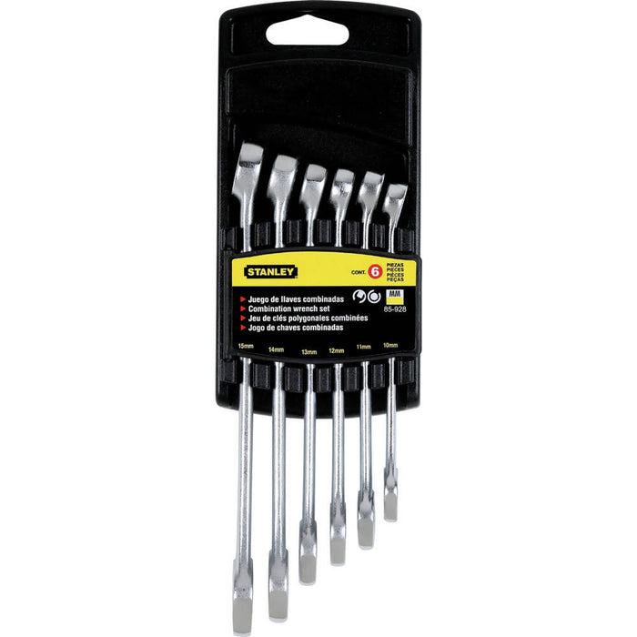 Stanley Metric Combination Wrench Set w/6Pcs, 10 Mm - 15 Mm (MM)