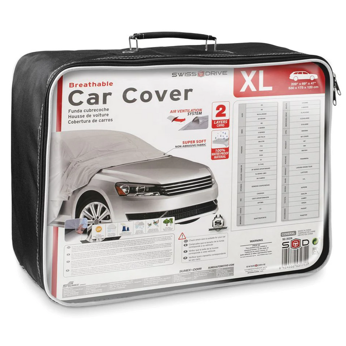 Swiss Drive Breathable Car Cover XL 530x175x120cm