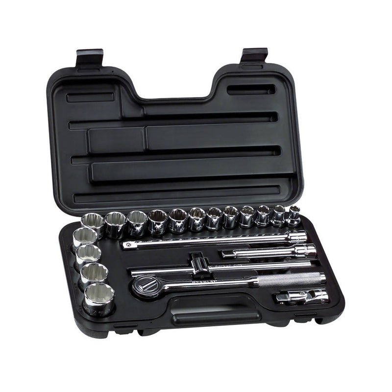 Stanley 1/2" Dr. Imperial Hexagonal Socket Set - 22 Pieces (SAE)