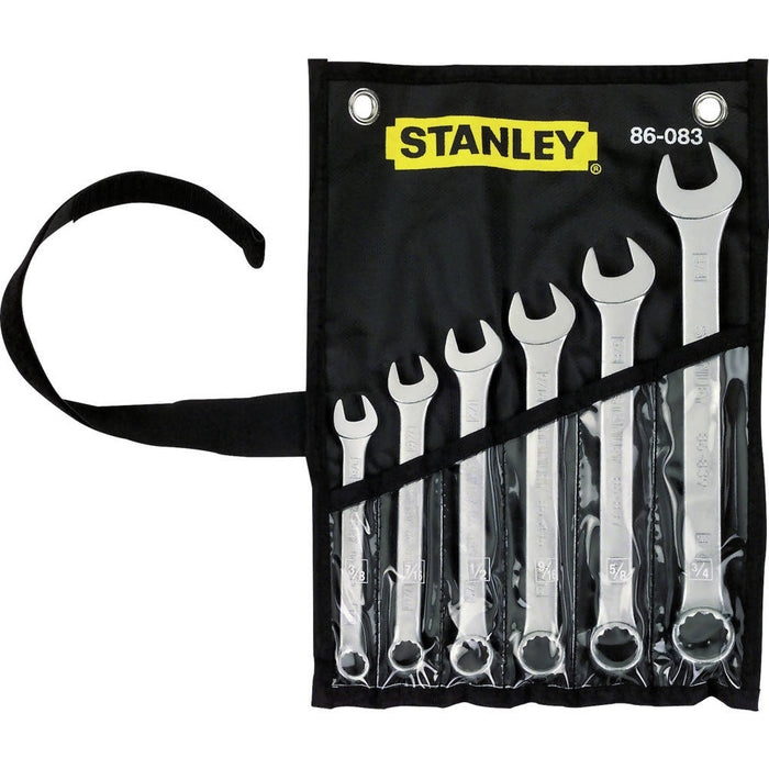 Stanley Imperial Combination Wrench Set w/6Pcs, 3/8" - 3/4" (SAE)