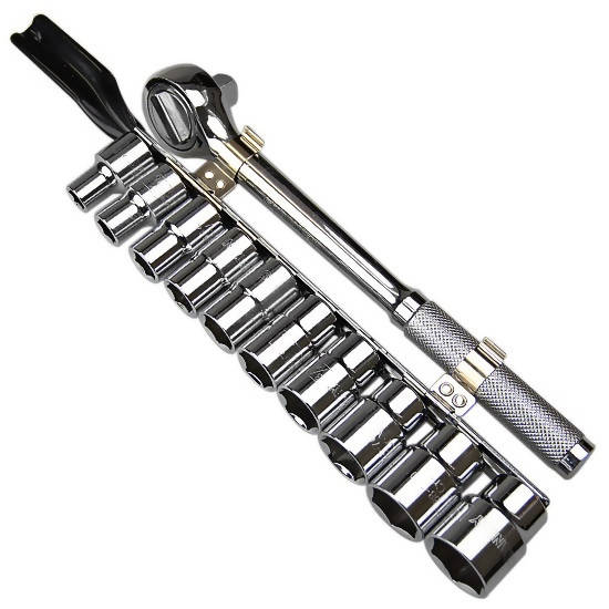 Stanley 1/2" Dr. Metric Hexagonal Socket Set - 11 Pieces (MM)