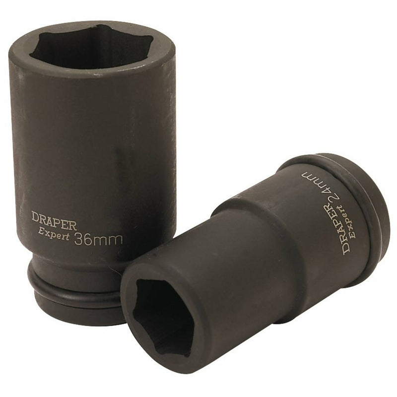 Draper 1" Dr. 6 Point Expert HI-TORQ® Metric Hexagonal Deep Impact Socket (MM)