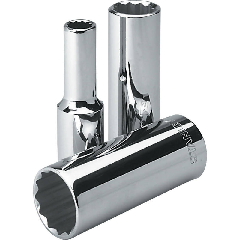Stanley 1/2" Dr. 12 Point Imperial Hexagonal Deep Socket (SAE)