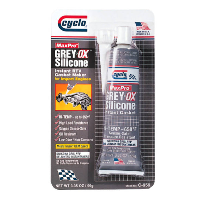 Cyclo® Ultraweld® Grey Ox Silicone Gasket Maker, 3.35 fl oz