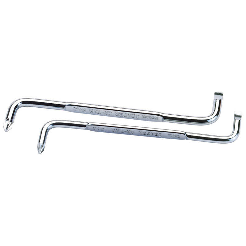 Draper Plain Slot And PZ Type Angled Screwdriver Set (2 Piece)