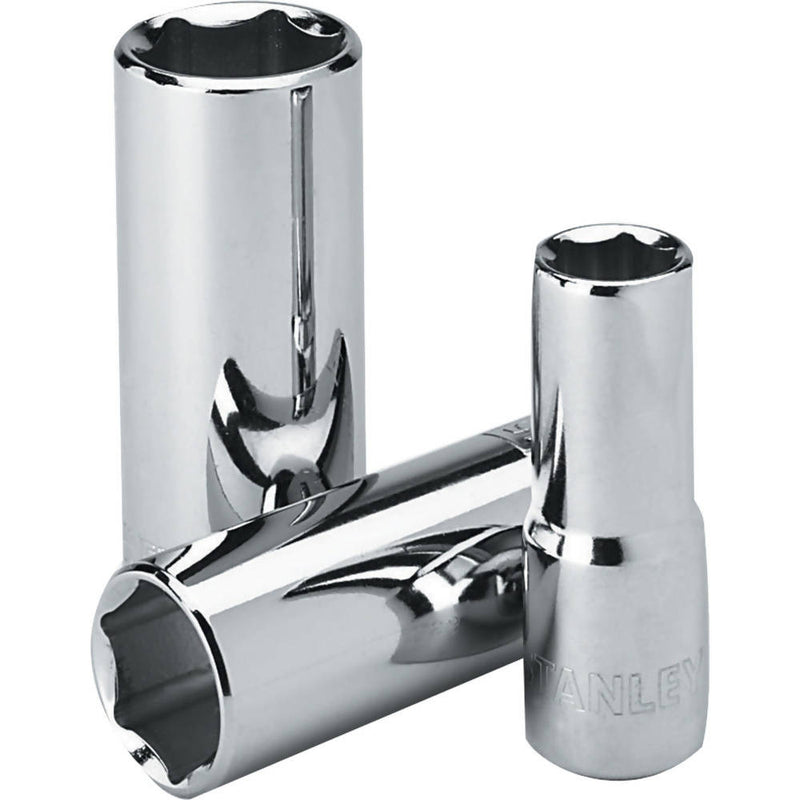 Stanley 3/8" Dr. 6 Point Metric Hexagonal Deep Socket (MM)