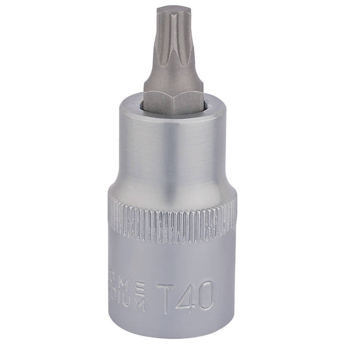 Draper TX-STAR® Socket Bit, 1/2" Sq. Dr., T40 X 55mm