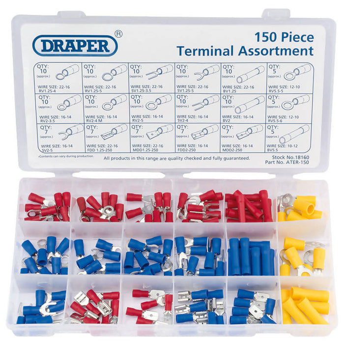 Draper Insulated Terminal Assortment (150 Piece)