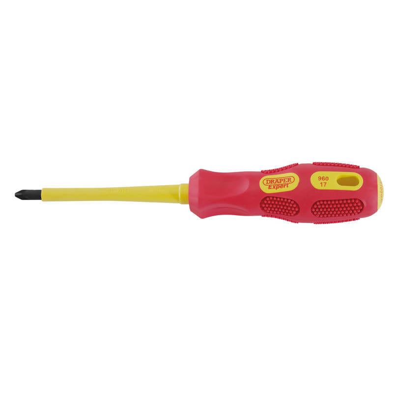 Draper VDE Approved Fully Insulated PZ TYPE Screwdriver, No.2 X 100mm