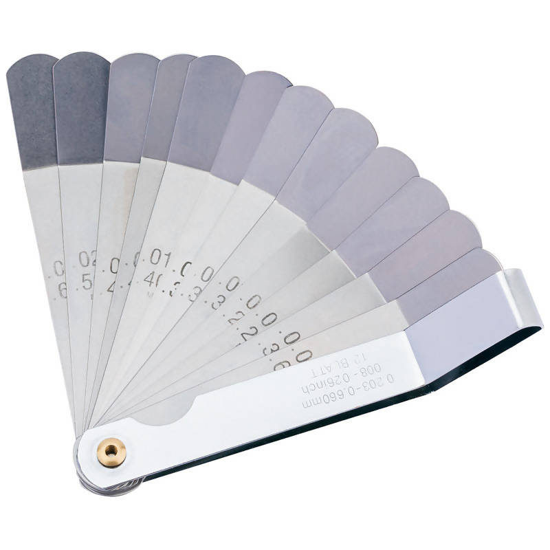 Draper 12 Blade Metric And Imperial Angled Tappet Gauge - 51729